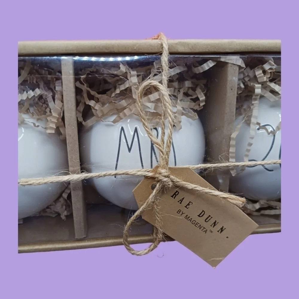 Rae dunn ceramic  christmas tree  ornaments /3 pack